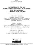 Development of an Embeddable Reference Electrode for Reinforced Concrete Structures