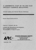 A Comparative Study of FAA and ICAO Obstacle Clearance Regulations