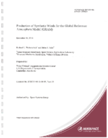 Production of synthetic winds for the Global Reference Atmosphere Model GRAM