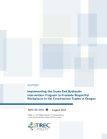 Implementing the Green Dot Bystander Intervention Program to Promote Respectful Workplaces in the Construction Trades in Oregon