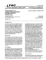 Development of a congestion management system using GPS technology  technical summary