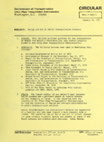 Circular Re Design and Art in Public Transportation Projects Volume UMTA C 94001