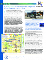 CTTRANSIT Operates New Englands First Fuel Cell Hybrid Bus