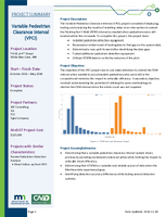 Project Summary Variable Pedestrian Clearance Interval VPCI