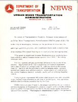 Department of Transportation News Urban Mass Transportation Administration UMTA 7393