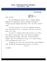 Air Travel Consumer Report March 1974