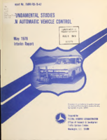 Fundamental studies in automatic vehicle control  interim report