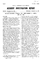 Investigation of Aircraft Accident PAN AMERICAN AIRWAYS NEAR MONROVIA LIBERIA 19510622