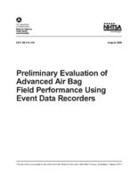 Prelliminary evaluation of advanced air bag field performance using event data recorders