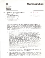 Memorandum Re Miami Downtown Component of Metrorail To Peter Benjamin