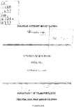 Interstate Commerce Commision Report of the Accident  Investigation Occuring on the INTERSTATE RAILROAD ARNO VA