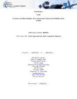 Novel approaches for road congestion minimization