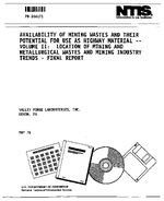 Availability of Mining Wastes and Their Potential for Use As Highway Material Volume II Location of Mining and Metallurgical Wastes and Mining Industry Trends