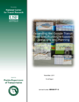 Expanding the Google Transit Feed Specification to Support Operations and Planning