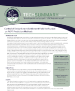 Control of embankment settlement field verification on PCPT prediction methods  tech summary