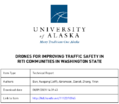 Drones for Improving Traffic Safety of the RITI Communities in Washington State