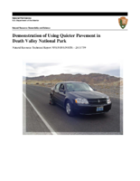 Demonstration of using quieter pavement in Death Valley National Park