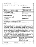 Roadway Congestion in Major Urban Areas 1982 to 1987