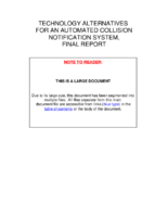 Technology Alternatives For An Automated Collision Notification System Final Report