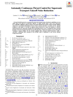 Automatic Continuous Thrust Control for Supersonic Transport Takeoff Noise Reduction