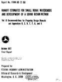 Runoff Estimates for Small Rural Watersheds and Development of a Sound Design Method Vol II Recommendations for Preparing Design Manuals and Appendices B C D E F G and H