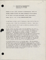 Remarks of Alan S Boyd Secretary of Transportation Before the National League of Cities 44th Annual Congress of Cities Meeting on City Goals in the Human Environment Boston Massachusetts