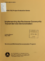 Implementing the Rochester Community Transit Service Demonstration Interim Report