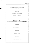 Interstate Commerce Commision Report of the Accident  Investigation Occuring on the NASHVILLE CHATTANOOGA AND ST LOUIS RAILWAY CARTERSVI1LE GA