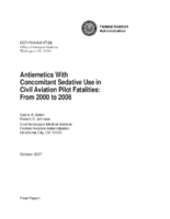 Antiemetics With Concomitant Sedative Use in Civil Aviation Pilot Fatalities From 2000 to 2006