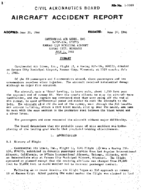 Investigation of Aircraft Accident CONTINENTAL AIRLINES KANSAS CITY MISSOURI 19650701