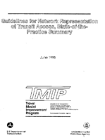 Guidelines for Network Representation of Transit Access StateofthePractice Summary