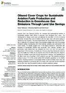 Oilseed Cover Crops for Sustainable Aviation Fuels Production and Reduction in Greenhouse Gas Emissions Through Land Use Savings