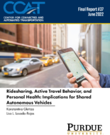 Ridesharing Active Travel Behavior and Personal Health Implications for Shared Autonomous Vehicles