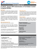 0716801 Support XRF Determination of Tire Rubber Content in Asphalt Binders
