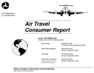 Air Travel Consumer Report November 2002