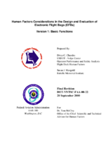 Human factors considerations in the design and evaluation of electronic flight bags EFBs version 1  basic functions