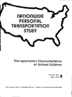 Nationwide Personal Transportation Study Transportation Characteristics of School Children
