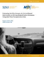 Evaluating the Effectiveness of a SchoolBased Intervention on DrivingRelated Carbon Emissions Using RealTime Transportation Data