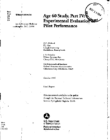 Age 60 Study Part IV Experimental Evaluation of Pilot Performance