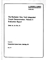 The Rochester New York Integrated Transit Demonstration Volume II Evaluation Report