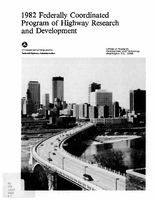 1982 Federally Coordinated Program of Highway Research and Development
