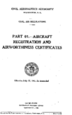 Part 01 Aircraft Registration And Airworthiness Certificates