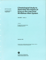 Climatological Study to Determine the Impact of Icing on the Low Level Windshear Alert System Volume II Statistics