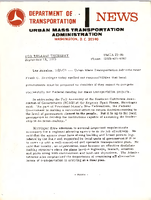 Department of Transportation News Urban Mass Transportation Administration UMTA 7386