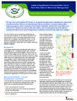 Indiana Department of Transportation Use of ThirdParty Data for Work Zone Management