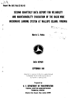 Second Quarterly Data Report for Reliability and Maintainability Evaluation of the Basic Wide Microwave Landing System at Wallops Island Virginia