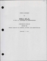 Secretary of Transportation Andrew H Card Jr Speeches February 1992