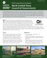 FHWA Climate Resilience Pilot Program North Central Texas Council of Governments