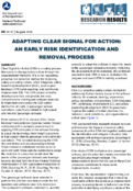 Adapting Clear Signal for Action An Early Risk Identification and Removal Process Research Results