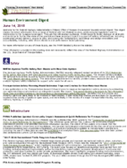 Human Environment Digest June 14 2018